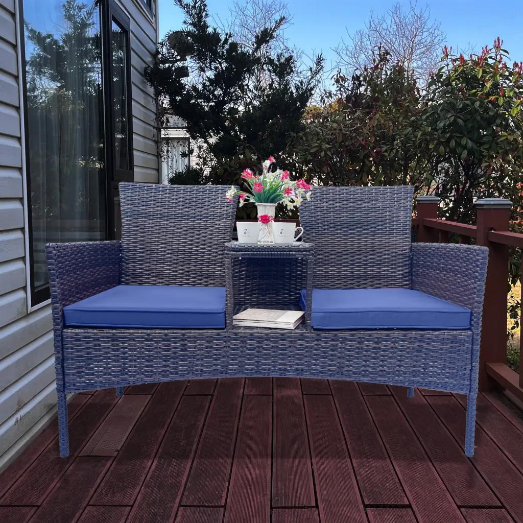 Wicker Patio Conversation Set Outdoor Decor and Relaxation age of garden