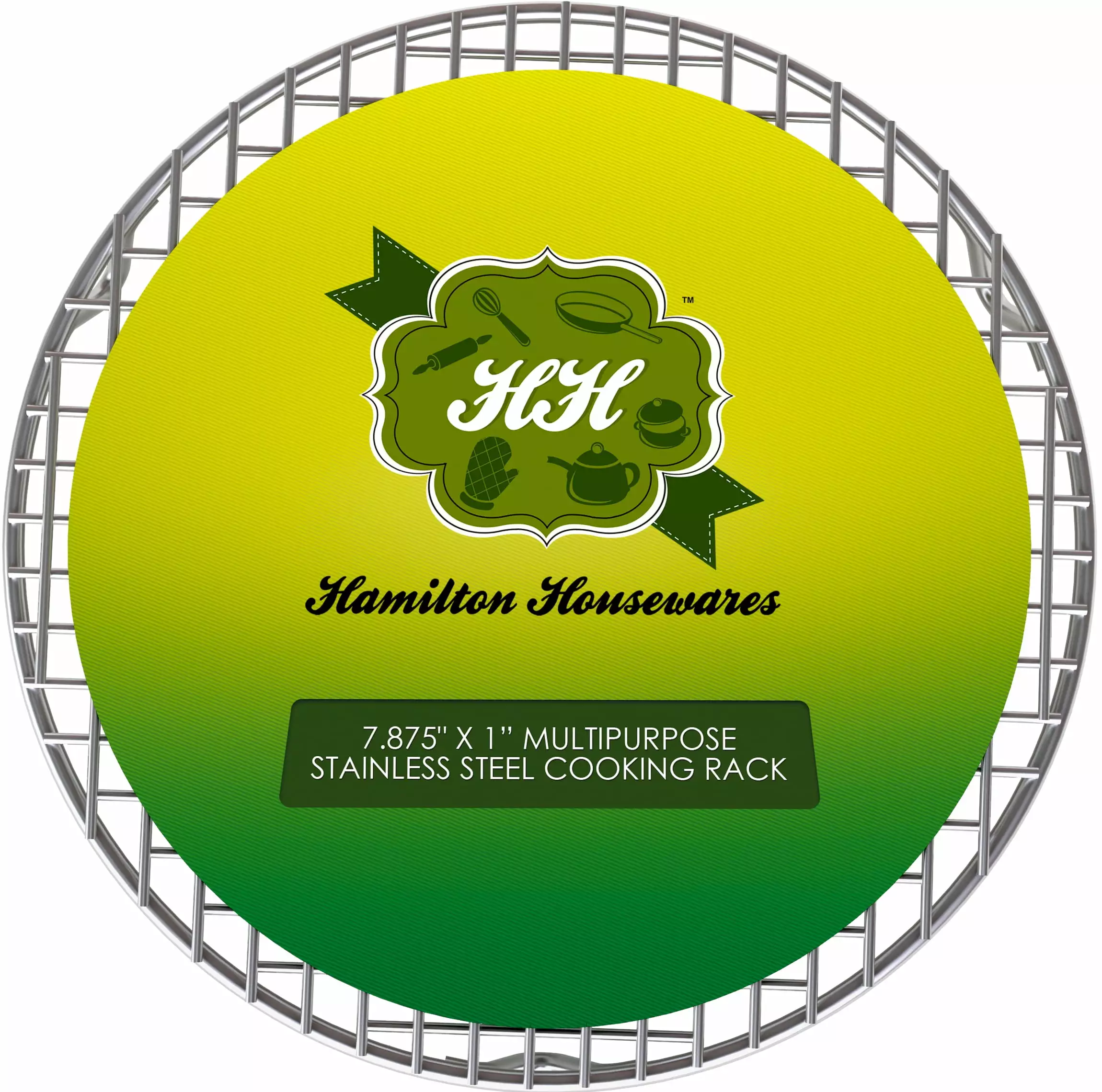 Hamilton Houtilizewares Round Stainless Steel Cooking Cooling Wire Rack Air Fryers Instant Pots Pressure Cookers X