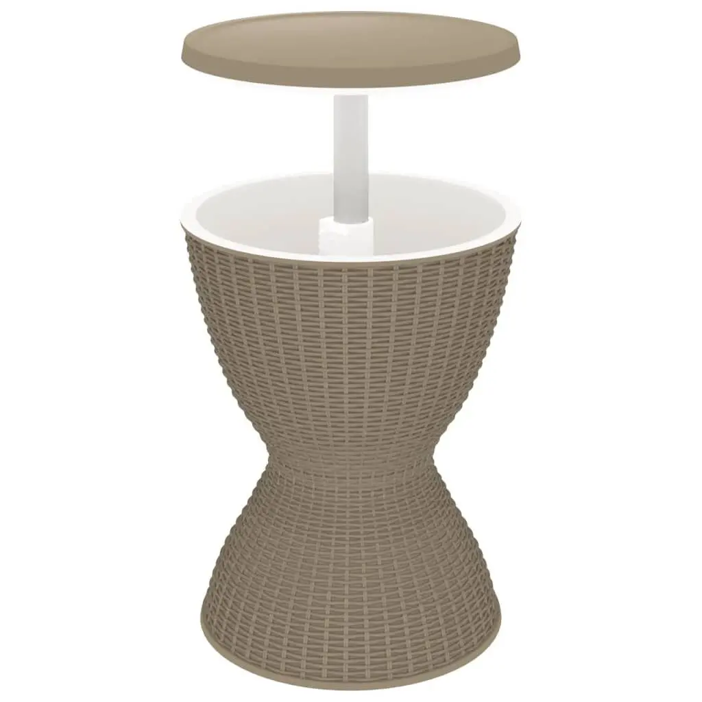 3--1 Ice Cooler Table Light Brown Polypropylene Outdoor Furniture