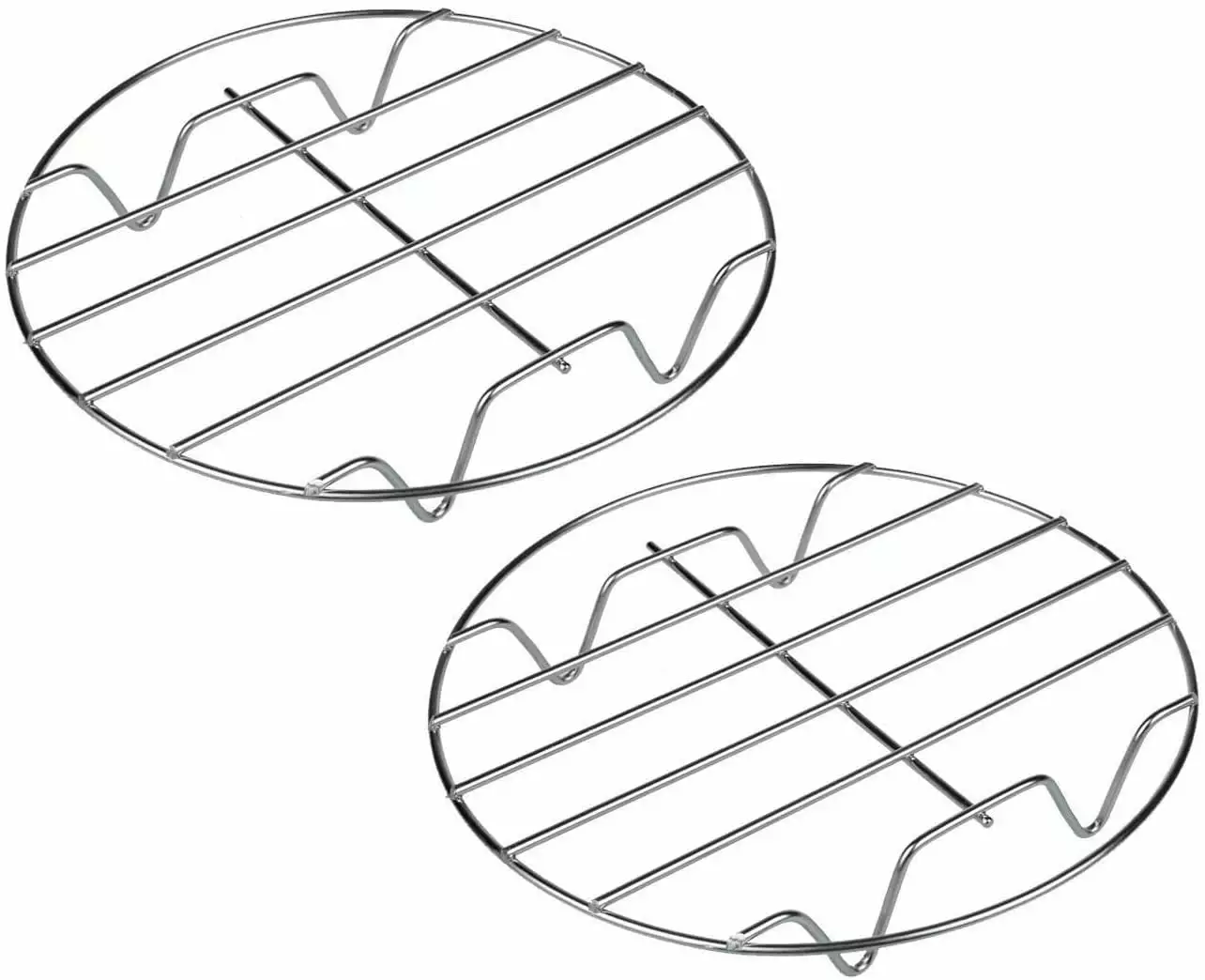 Topboutique Round Stainless Steel Roasting Baking Cooling Rack 2 Pack Fits 8-inch Dutch Oven Christmas Thanksgiving Gift