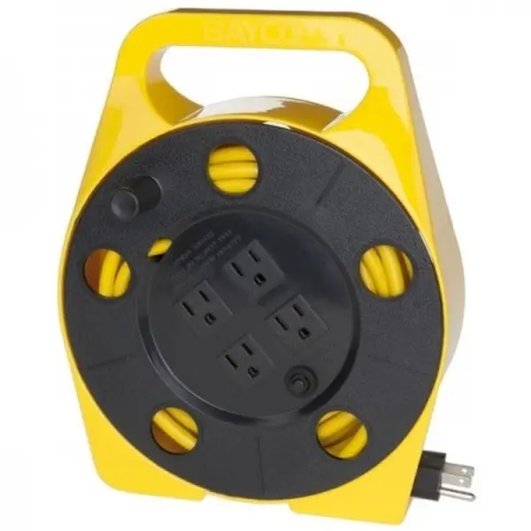 Bayco SL-755 Cord Reel 25 Feet Easy Extension Cord Storage and Management