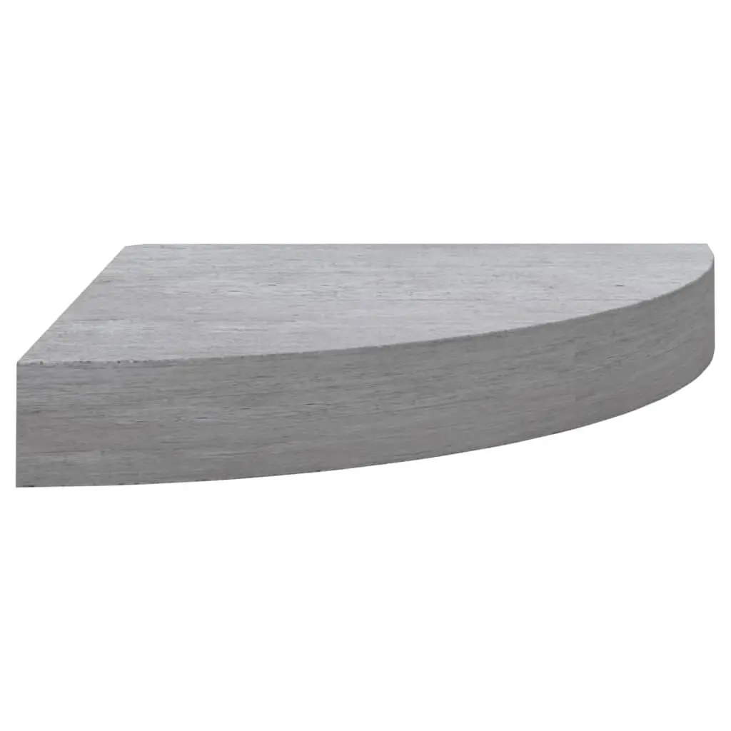 Wall Corner Shelf Concrete Gray 13.7x13.7x1.4 Inches MDF