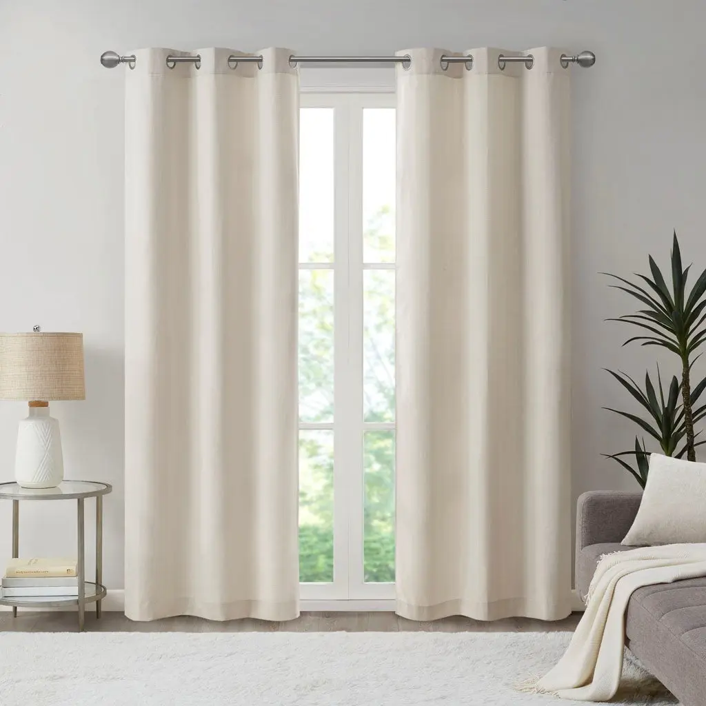 Binquire Room Darkening Drape Panel Pair 2 Pcs Window Panels Ivory jla