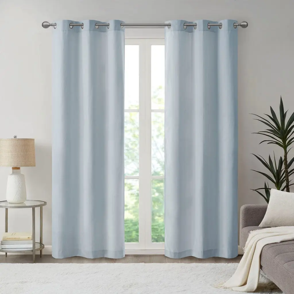 Binquireetweave Room Darkening Drape Panel Pair 2 Pcs Window Panels Blue jla