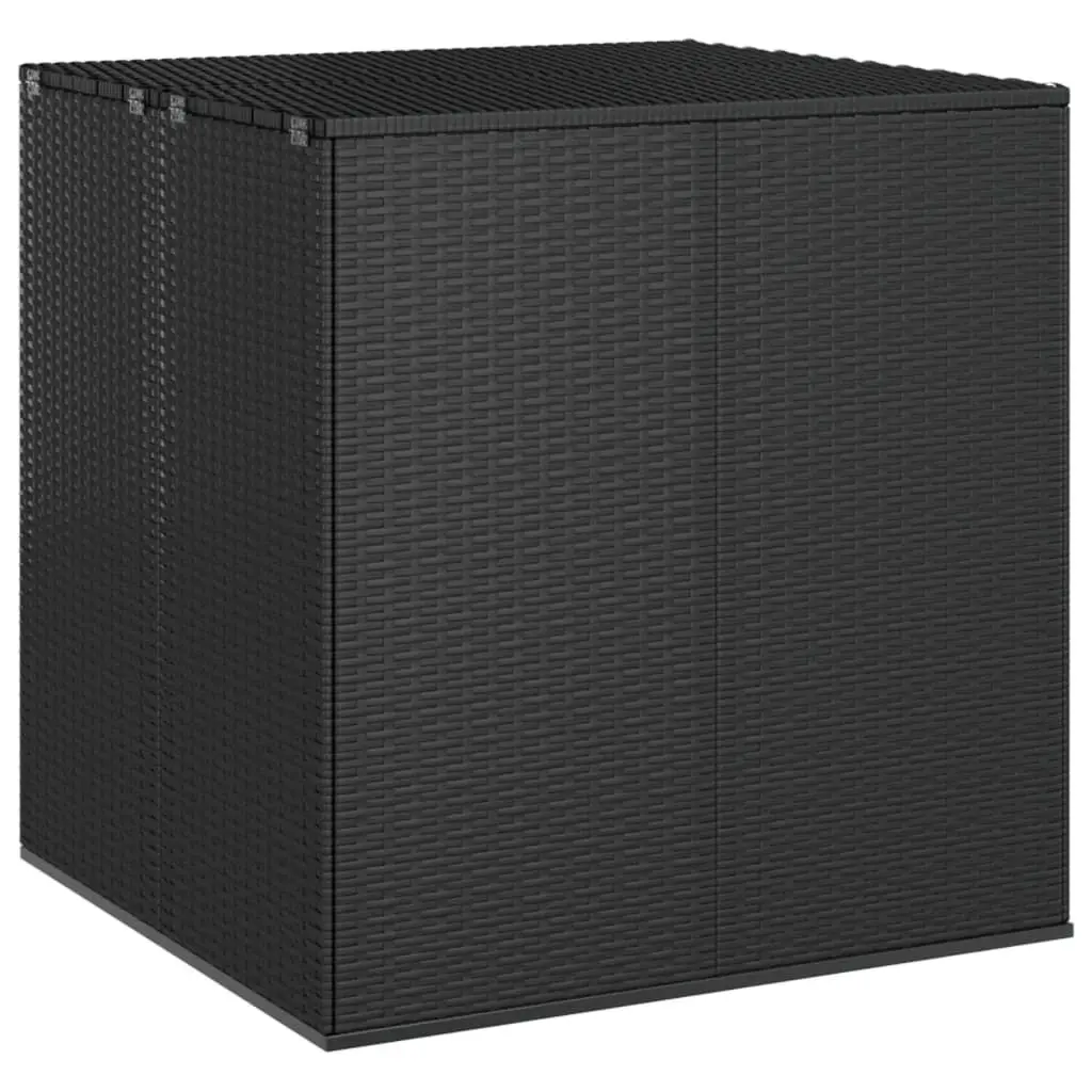 Patio Cushion Box PE Rattan Black Outdoor Storage Box
