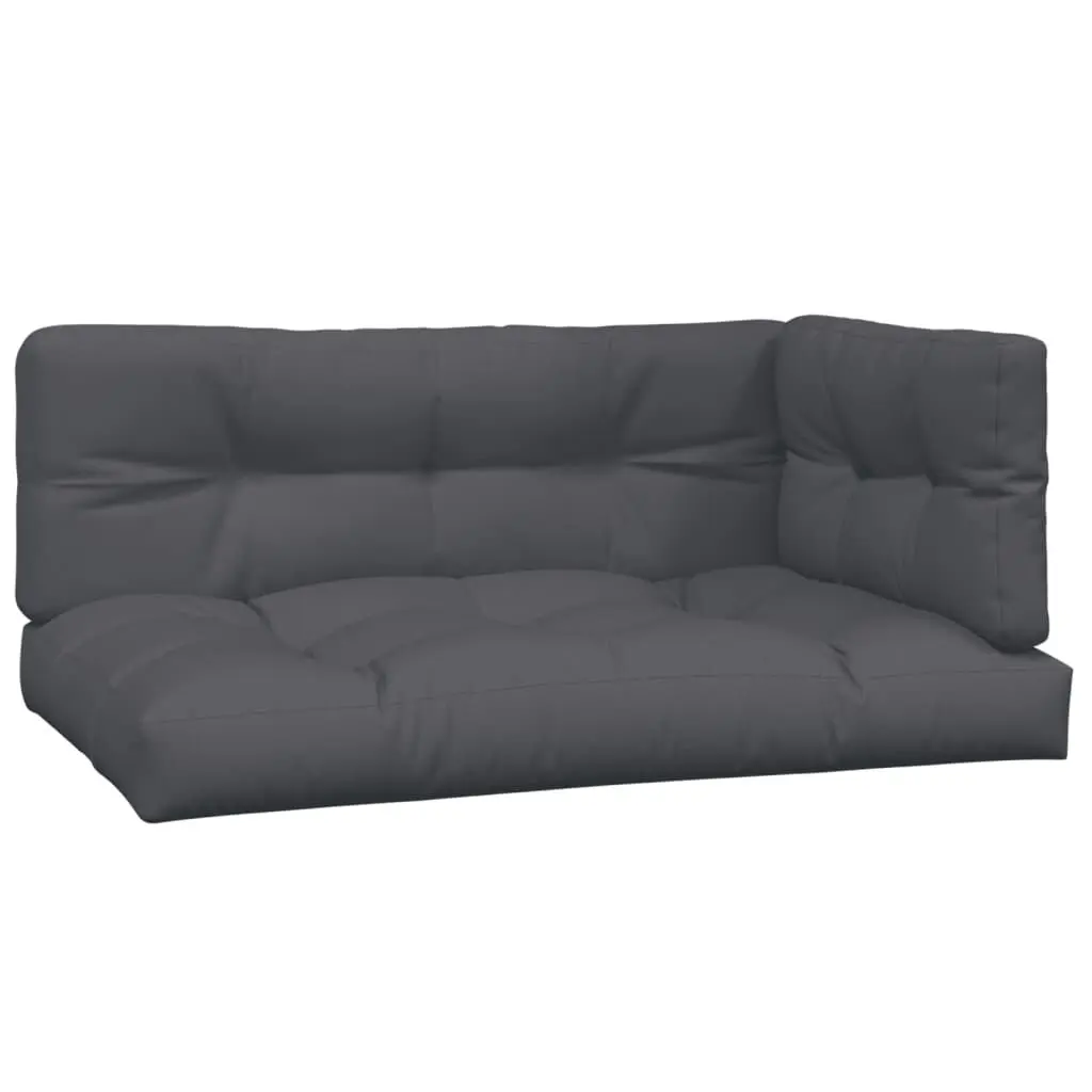 Pallet Cushions 3 pcs Anthracite Fabric Outdoor Furniture Seat Pads Set