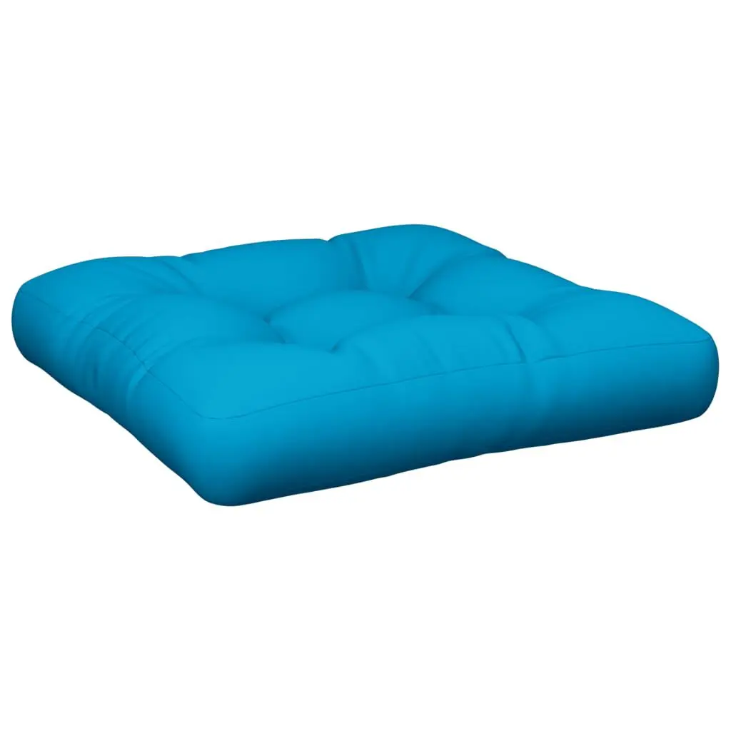 Blue Fabric Pallet Cushion 23.6x23.6x4.7 Inches Outdoor Furniture Seat Pad