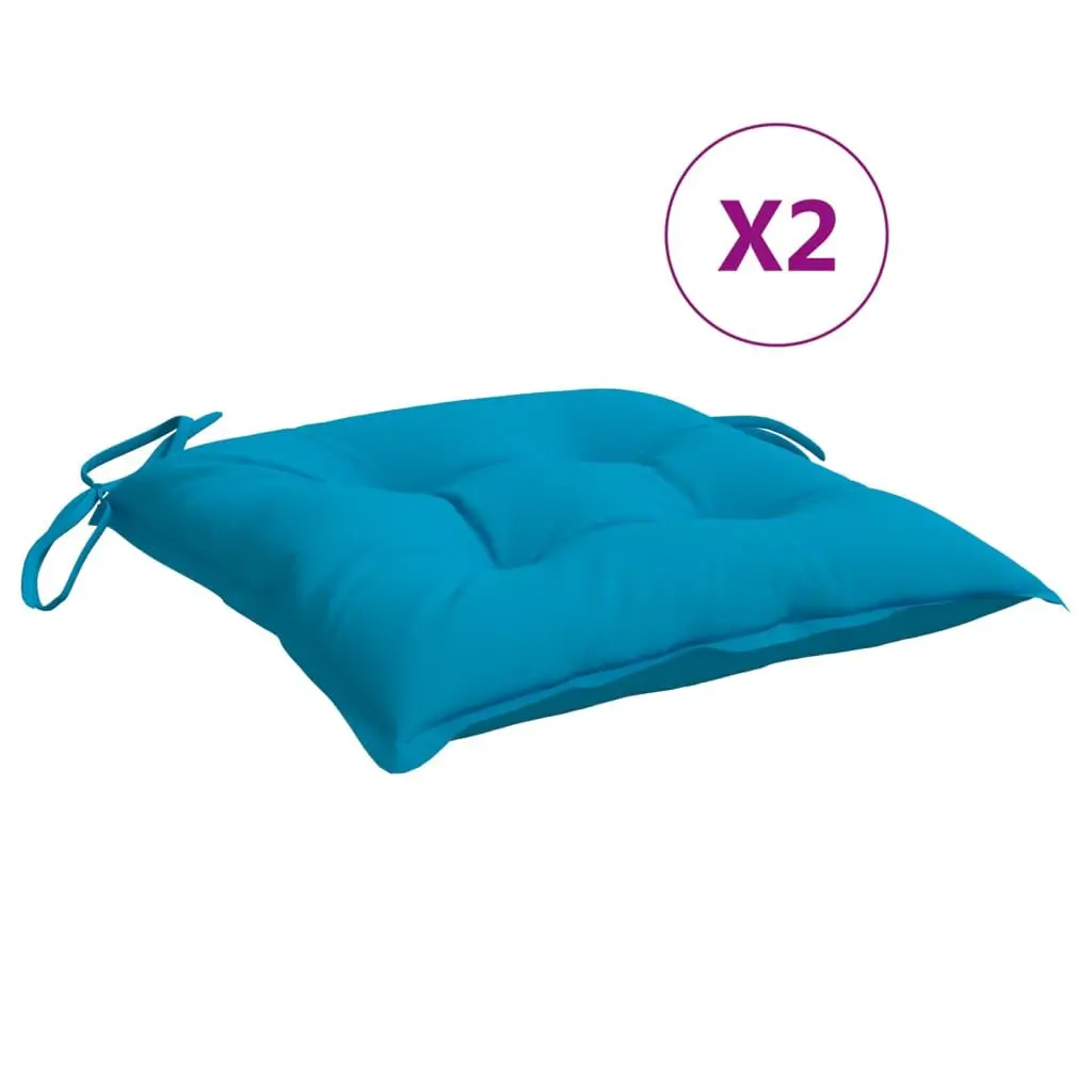 Chair Cushions 2 pcs Light Blue 19.7x19.7x2.8 Oxford Fabric Seat Pads