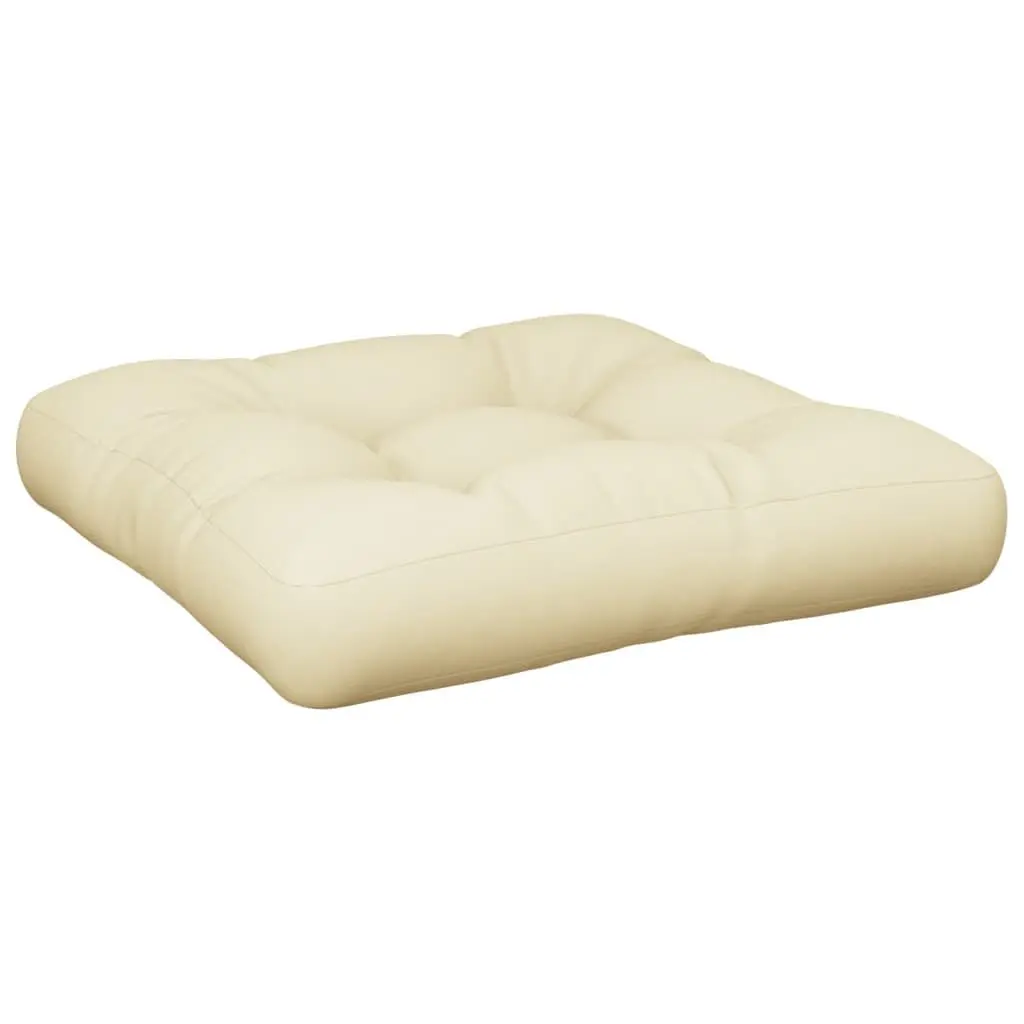 Cream Fabric Pallet Cushion 23.6x24.2x3.9 Inches Outdoor Furniture Comfort