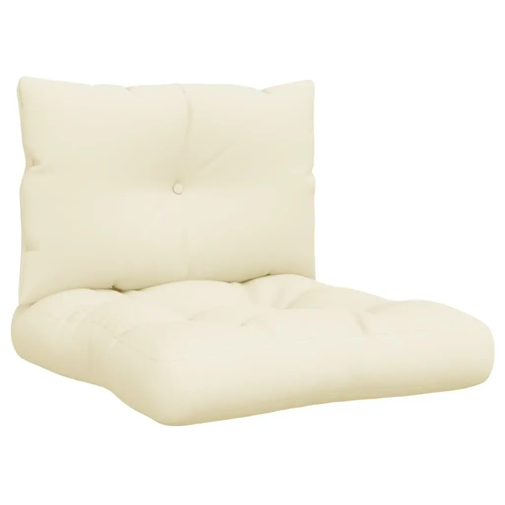 Cream Fabric Pallet Cushions 2 Piece Set Patio Furniture Comfort