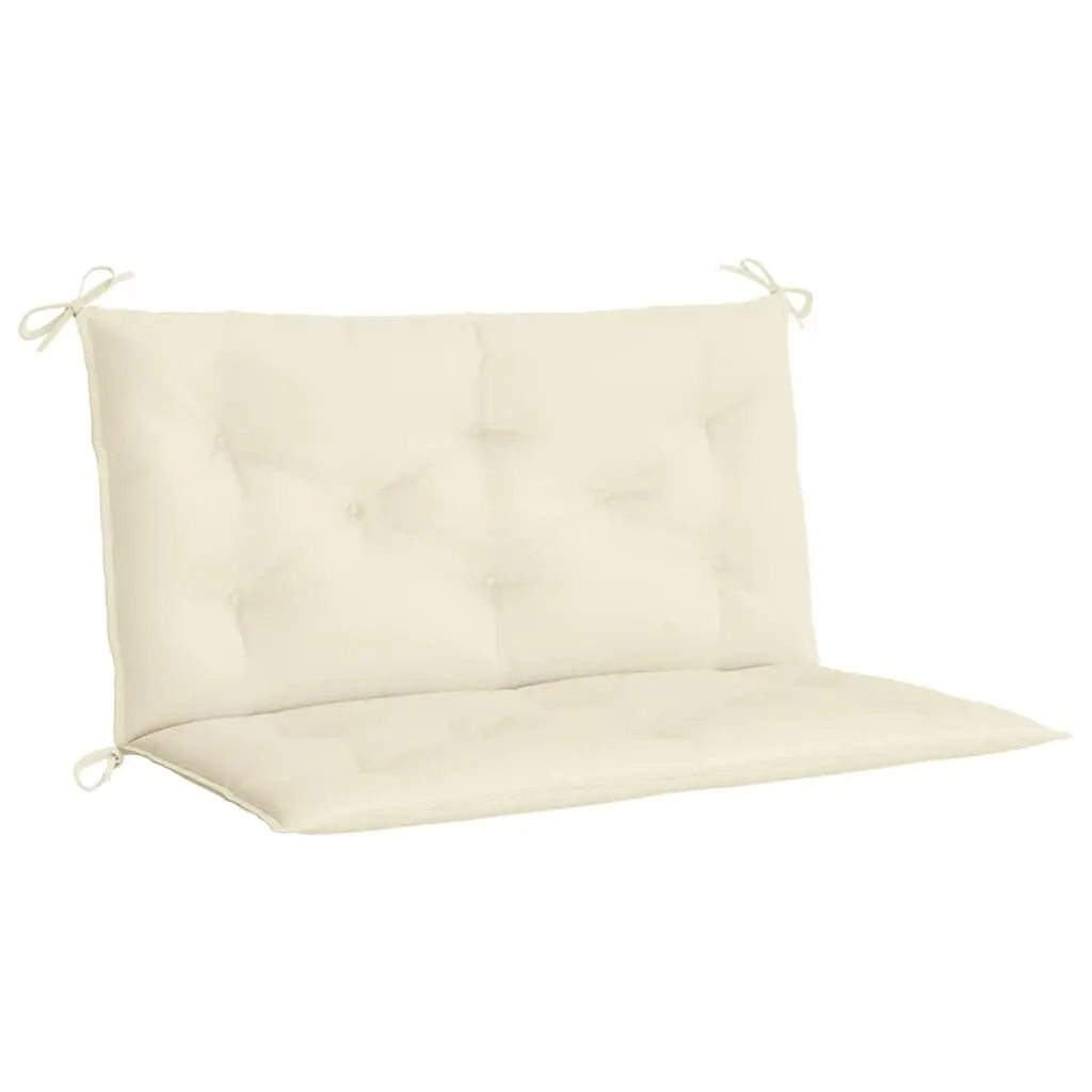 Cream White Garden Bench Cushion 39.4x39.4x2.8 Inches Oxford Fabric Outdoor Seat Pad