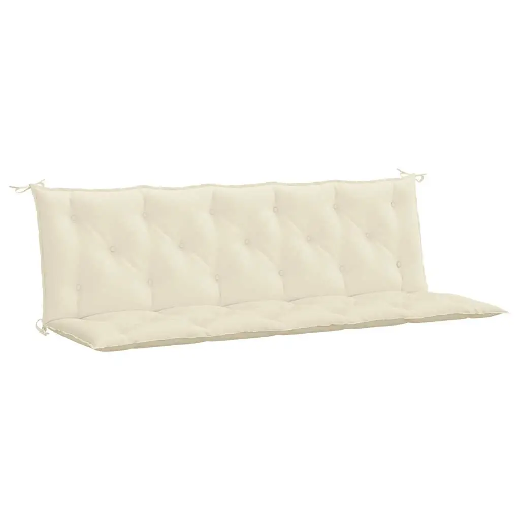 Cream White Garden Bench Cushion 70.9x39.4x2.8 Inches Oxford Fabric Outdoor Seat Pad