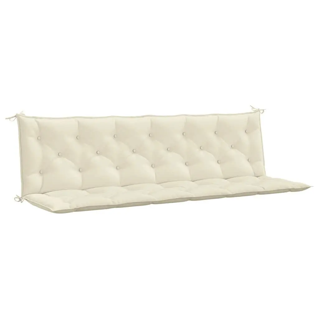 Cream White Garden Bench Cushion 78.7x39.4x2.8 Inches Oxford Fabric Outdoor Seat Pad