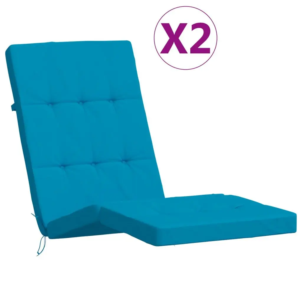 Deck Chair Cushions 2 pcs Light Blue Oxford Fabric Outdoor Furniture Accessories