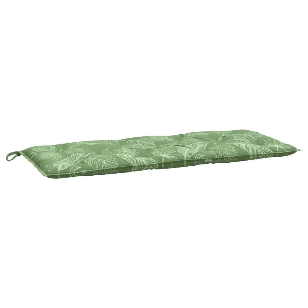 Garden Bench Cushion Leaf Pattern 47.2x19.7x2.8 Inches Fabric Outdoor Seat Pad