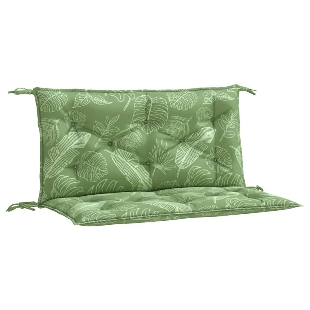 Garden Bench Cushions 2 Piece Set Leaf Pattern 39.4x19.7x2.8 Inches Fabric Seat Pads