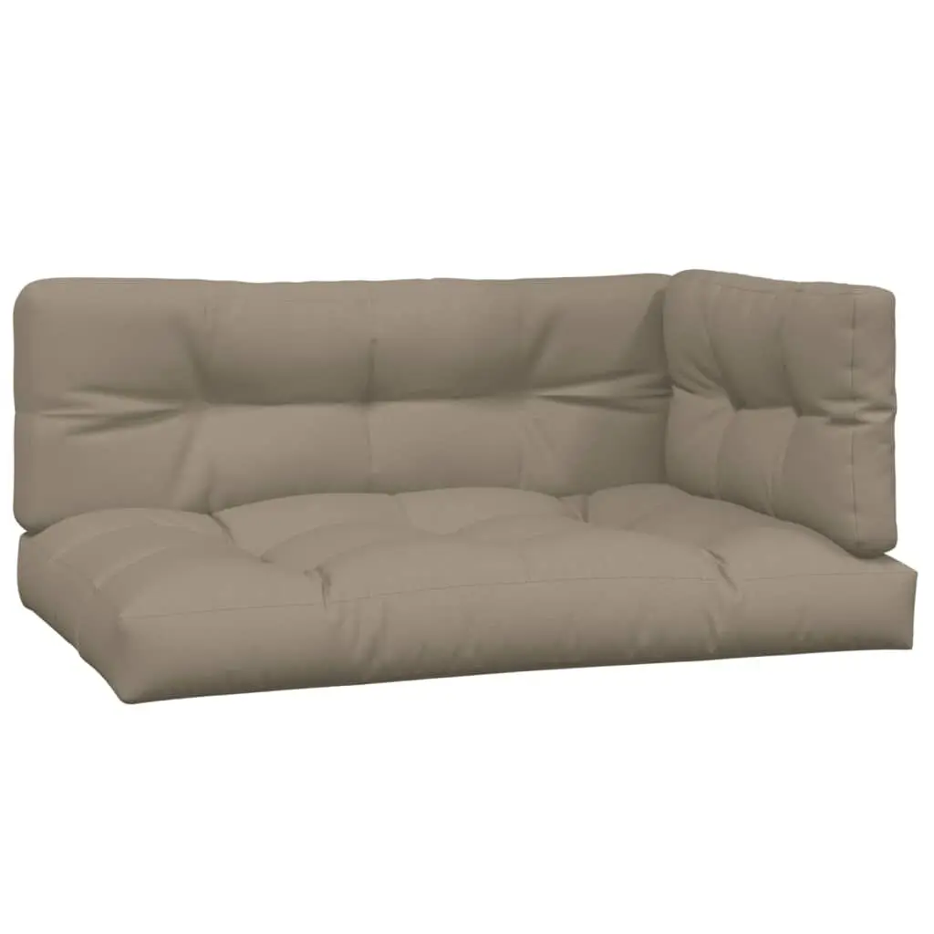 Pallet Cushions 3 pcs Taupe Fabric Outdoor Sofa Seat Covers Water Resistant