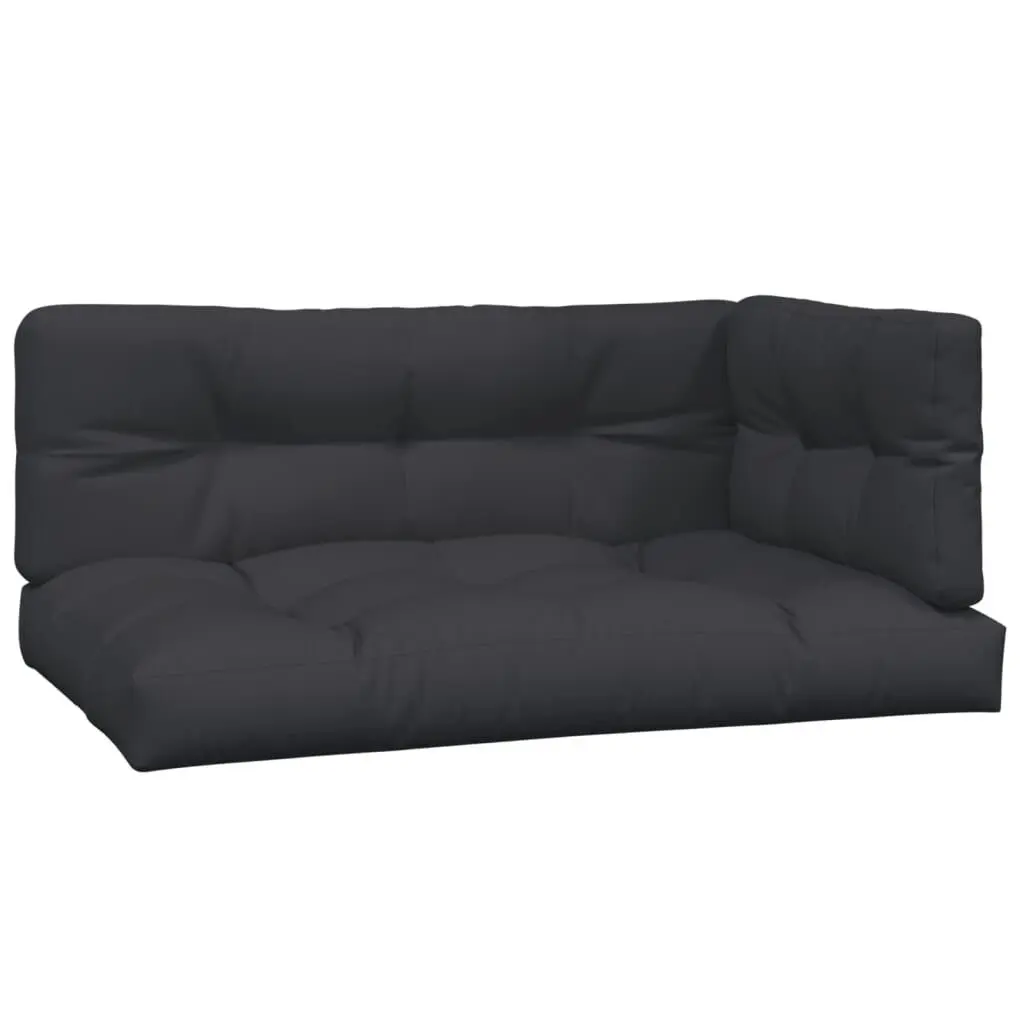 Pallet Cushions 3 Pieces Black Fabric Outdoor Patio Furniture