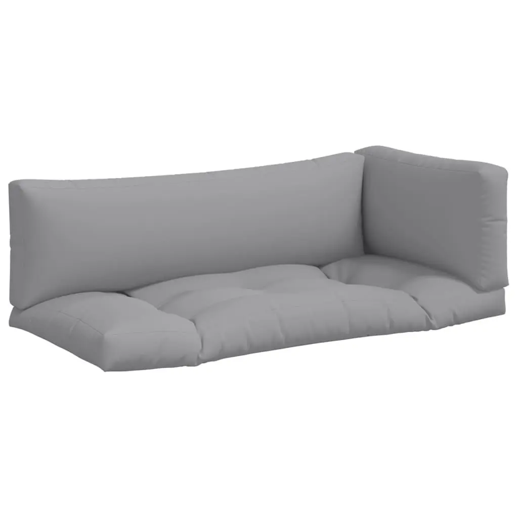 Pallet Cushions 3 Pieces Gray Fabric Outdoor Furniture Accessories