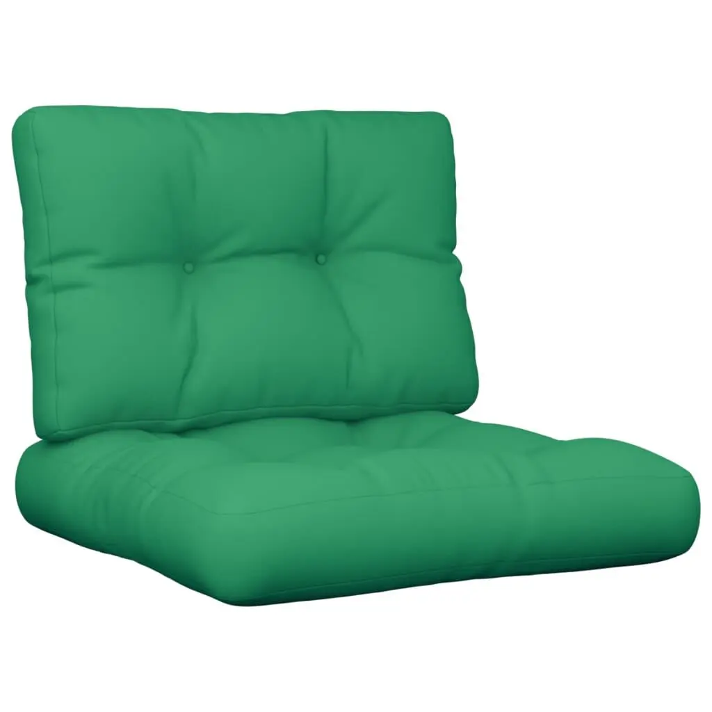Pallet Cushions 2 Pieces Green Fabric Outdoor Seat Cushions