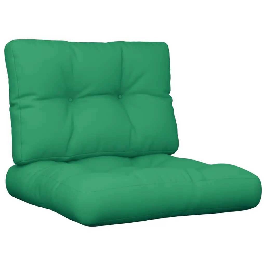 Pallet Cushions 2 Pieces Green Fabric Outdoor Seat Cushions