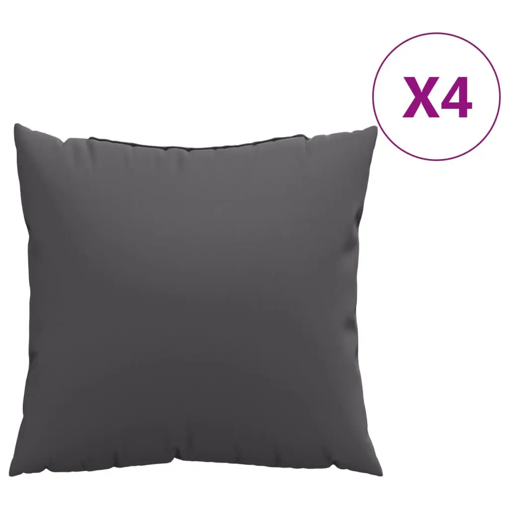 Sofa Cushions 4 pcs Anthracite 15.7x15.7 Inches Fabric Outdoor Furniture Replacement