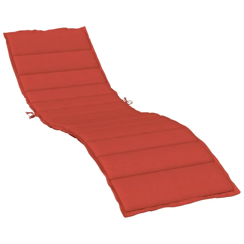 Sun Lounger Cushion Melange Red 78.7x27.6x1.6 Inches Extra Wide Fabric Outdoor Comfort
