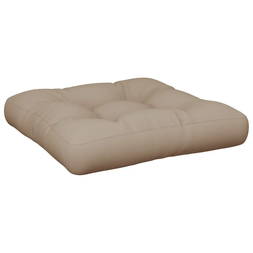 Taupe Pallet Cushion 19.7x19.7x4.7 Inches Fabric Square Seat Pad Indoor or Outdoor