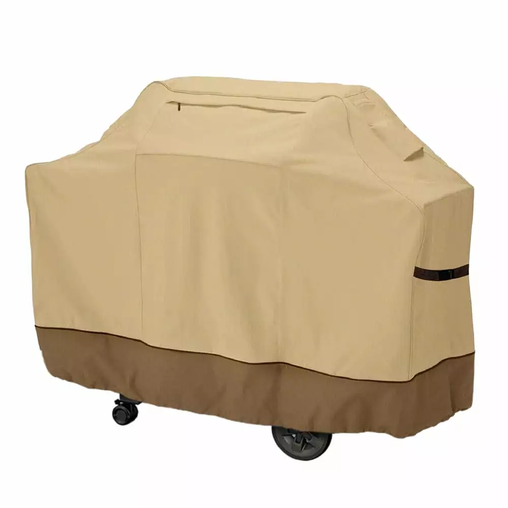 Paddsun M Size Grill Cover Oxford Fabric Khaki Coffee Magic Tape L