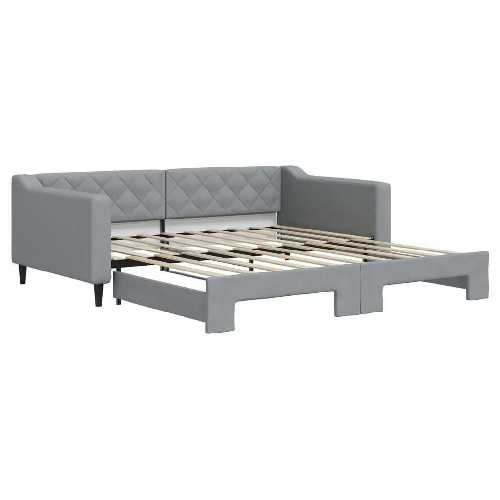 Daybed Trundle without Mattress Light Gray 39.4x74.8 Inches