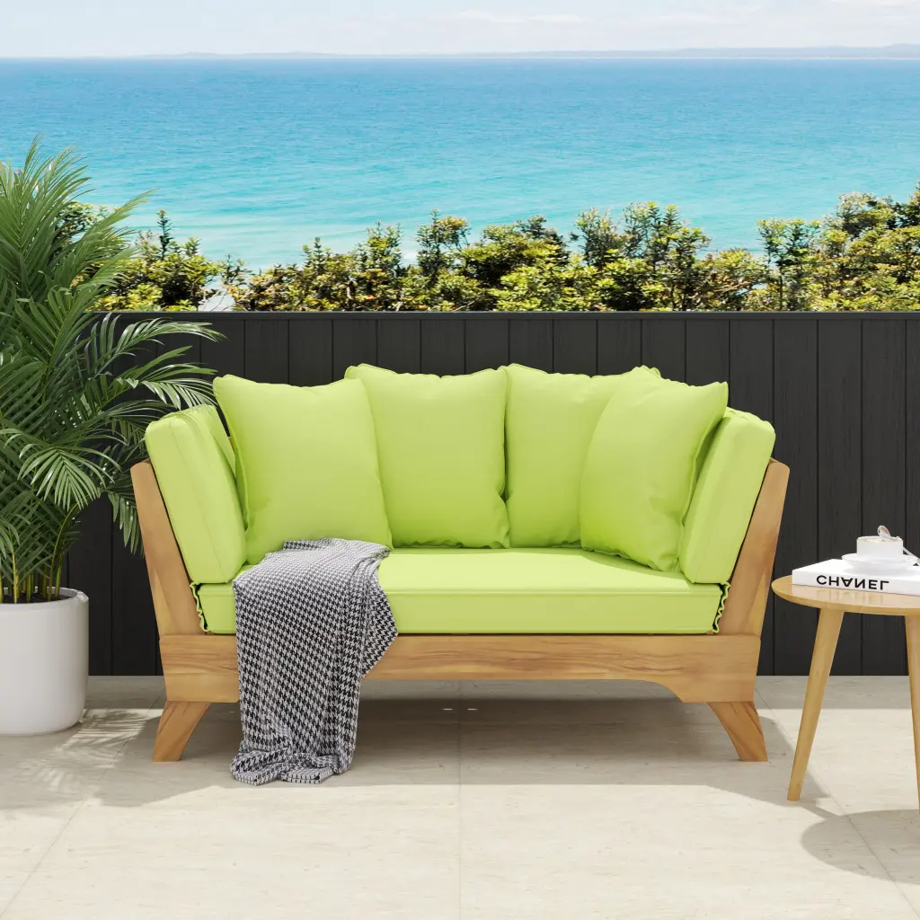 Serene Daybed Teak Material Outdoor Patio Furniture Lounger nh-sunfay