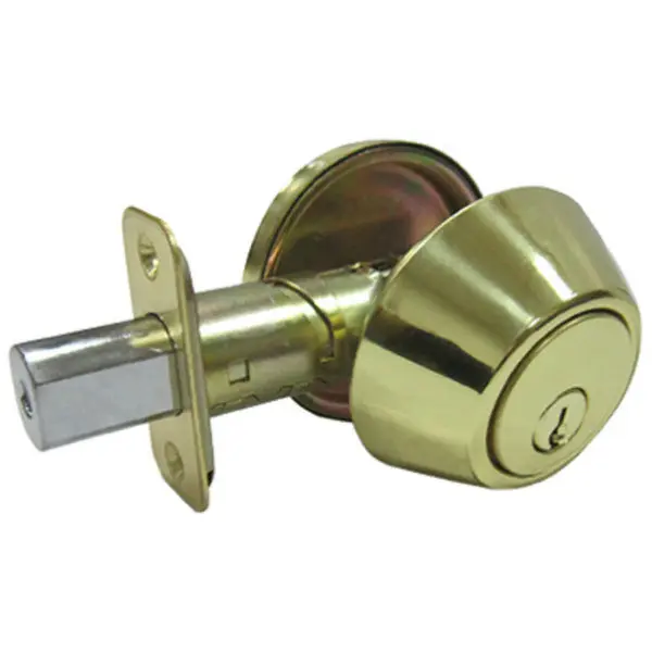 Taiwan Fu Hsing DL71-KD Single Cylinder Deadbolt 5-Pin Cylinder Polished Brass
