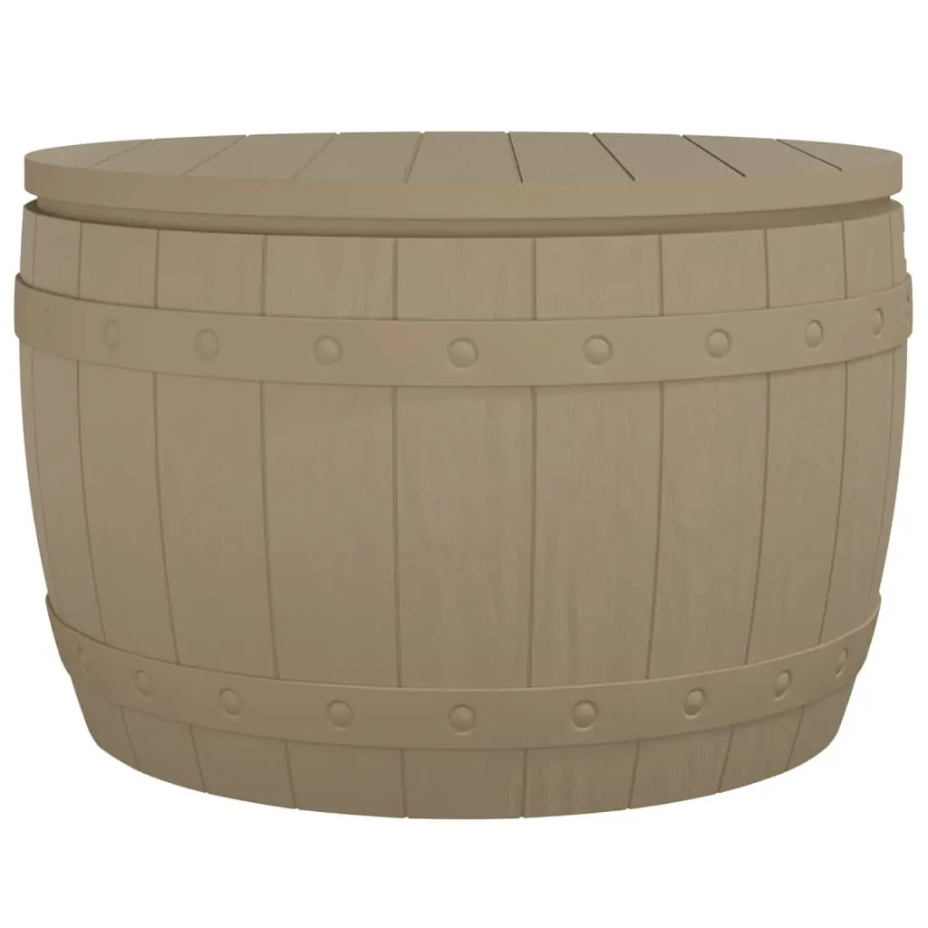 3--1 Patio Storage Box Light Brown Polypropylene Outdoor Organizer