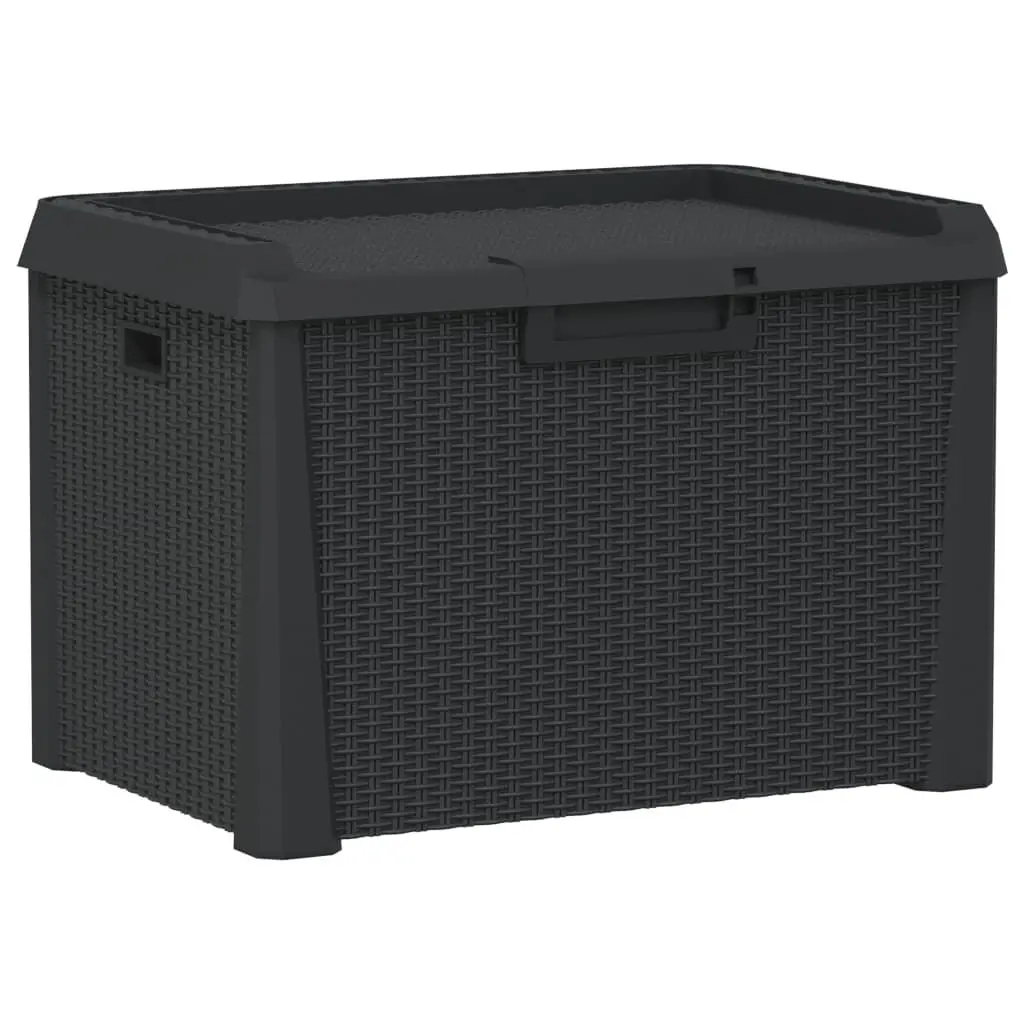 Anthracite 33 Gallon PP Patio Storage Box Outdoor Cushions and Tools
