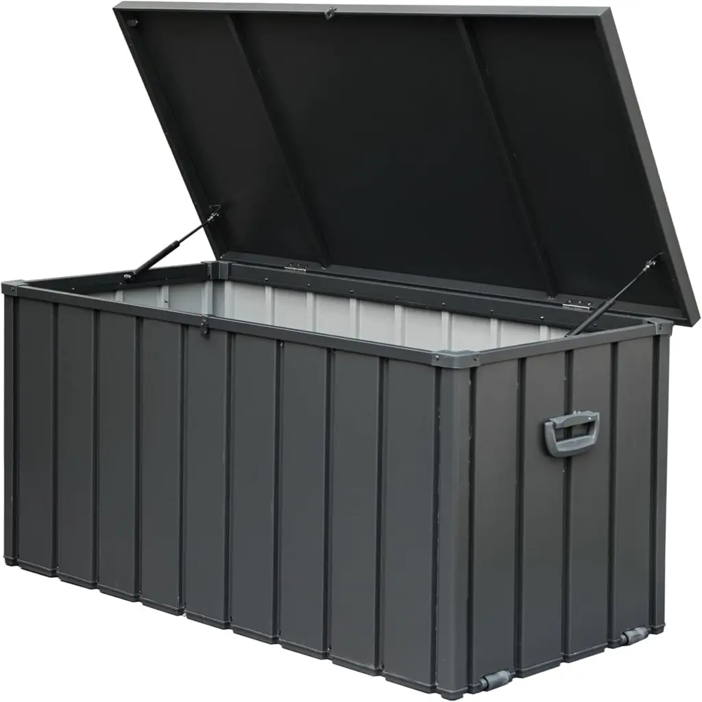 160 Gallon Outdoor Storage Deck Box Water Resistant Large Patio Storage Bin crefise patio life