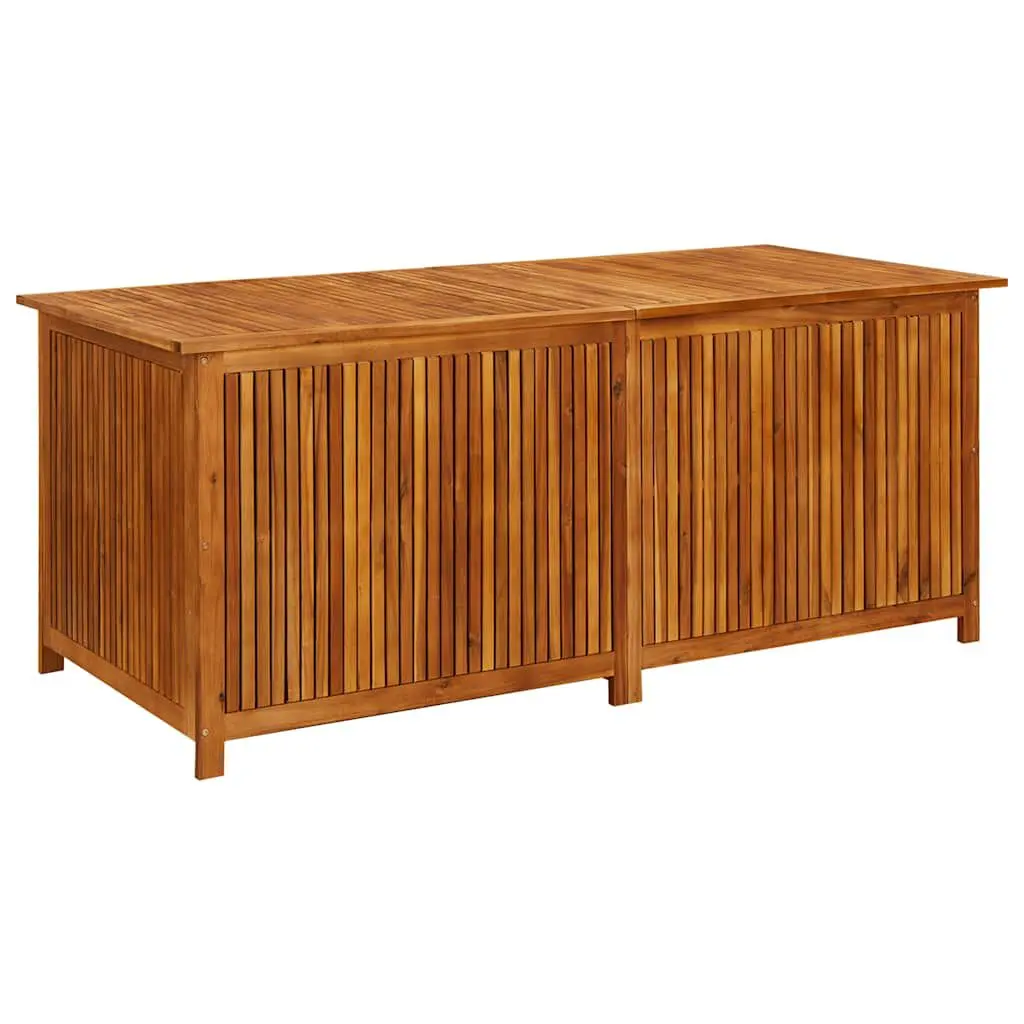 Patio Storage Box 68.9x31.5x29.5 Inches Solid Acacia Wood Outdoor Deck Box