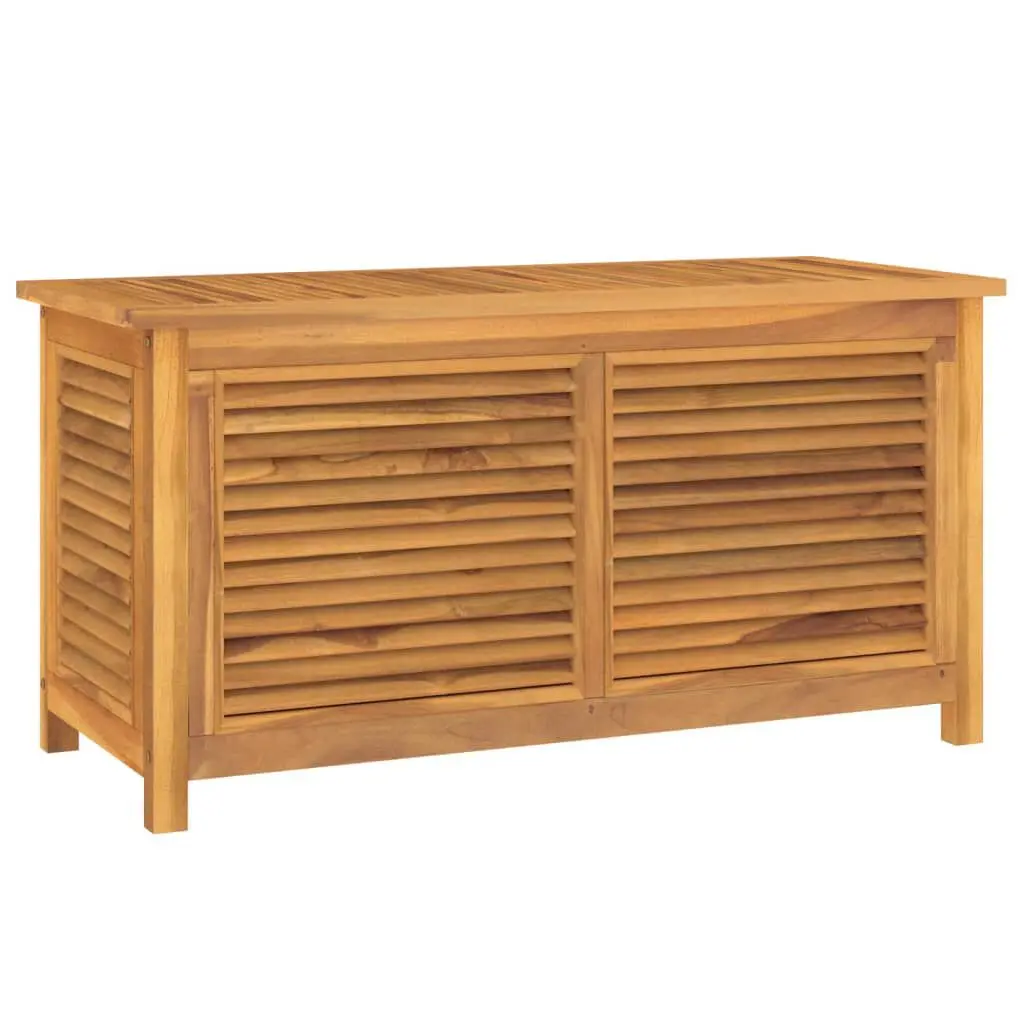 Patio Storage Box Bag 44.9x19.7x22.8 Inches Solid Wood Teak Outdoor Storage