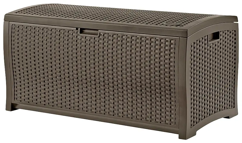 UV-Protected Suncast DBW9200 Deck Box, 50 W, 25-1/2 D, 25-1/2 H, Resin