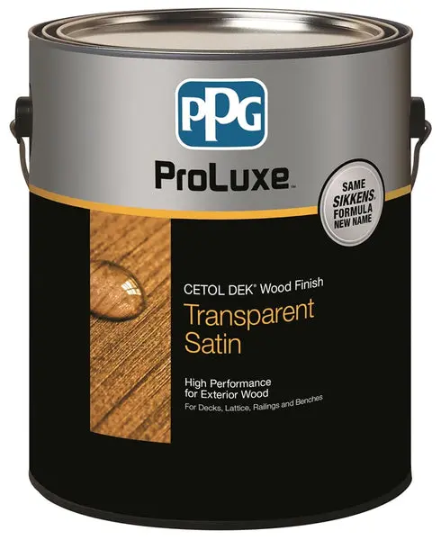 PPG SIK44005 ProLuxe Cetol DEK Transparent Satin Wood Finish Natural Oak 1 Gallon