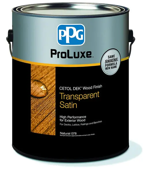 PPG SIK44078 ProLuxe Cetol DEK Transparent Satin Wood Finish Natural 1 Gallon