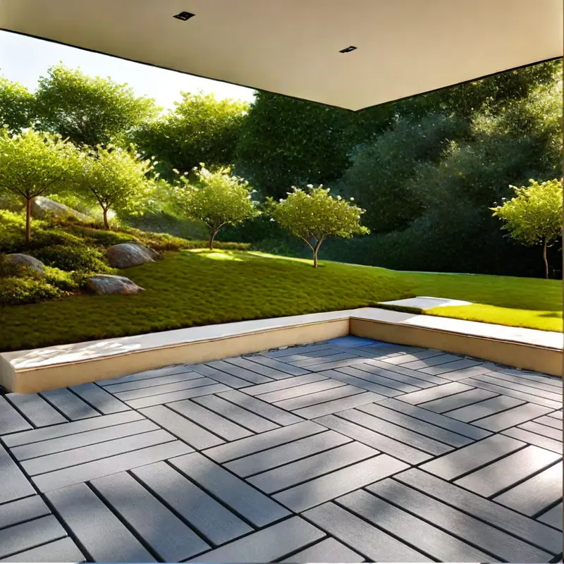 54 Pack Interlocking Plastic Deck Tiles 12x12 Square Waterproof Outdoor Flooring pp furniture