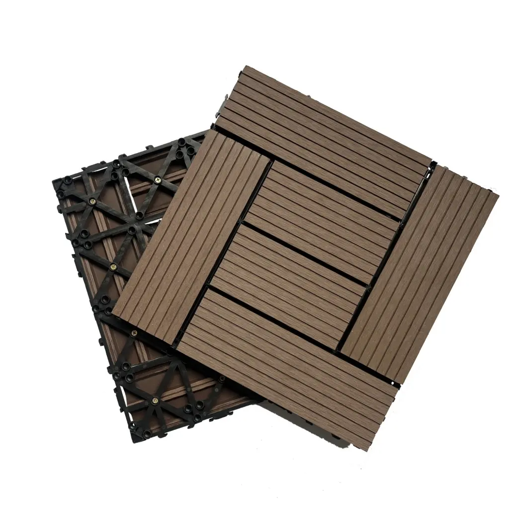 Timber Polymer Carbon Fiber Deck Tiles Set 20Pcs Outdoor Decking rnb