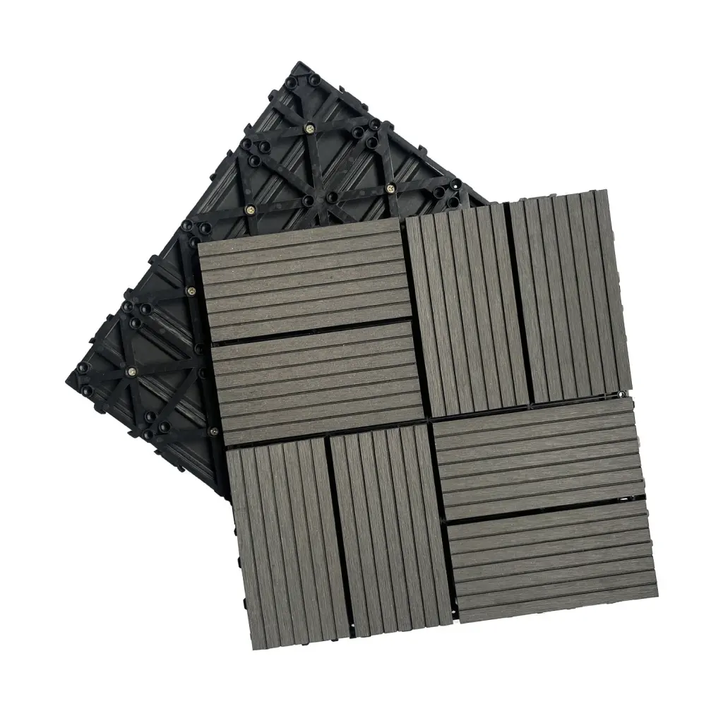 Timber Polymer Carbon Fiber Deck Tiles Set 20 Pieces rnb