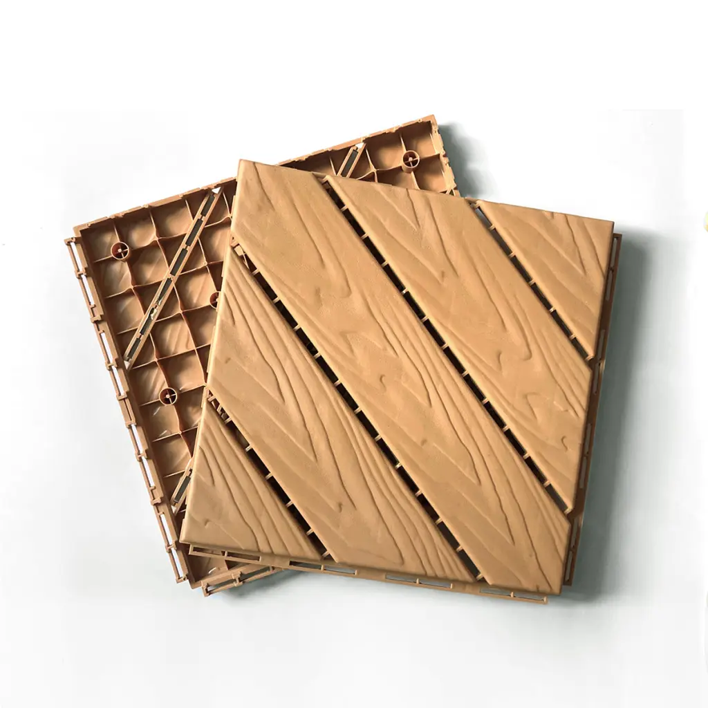 Plastic Composite Deck Tiles Set 35Pcs Resistant to Rust w2805