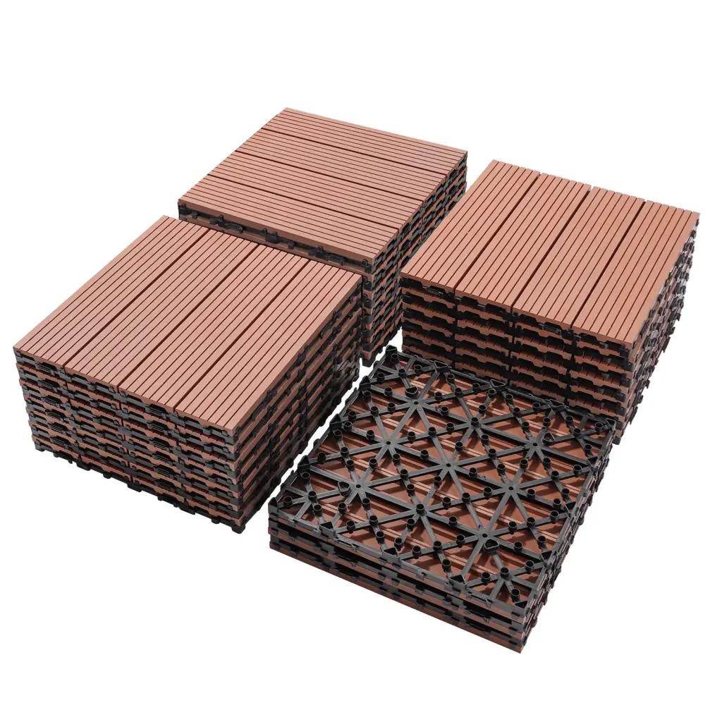Timber Polymer Carbon Fiber Deck Tiles Set 20 Eco Friendly FSC Carbon Fiber w2882
