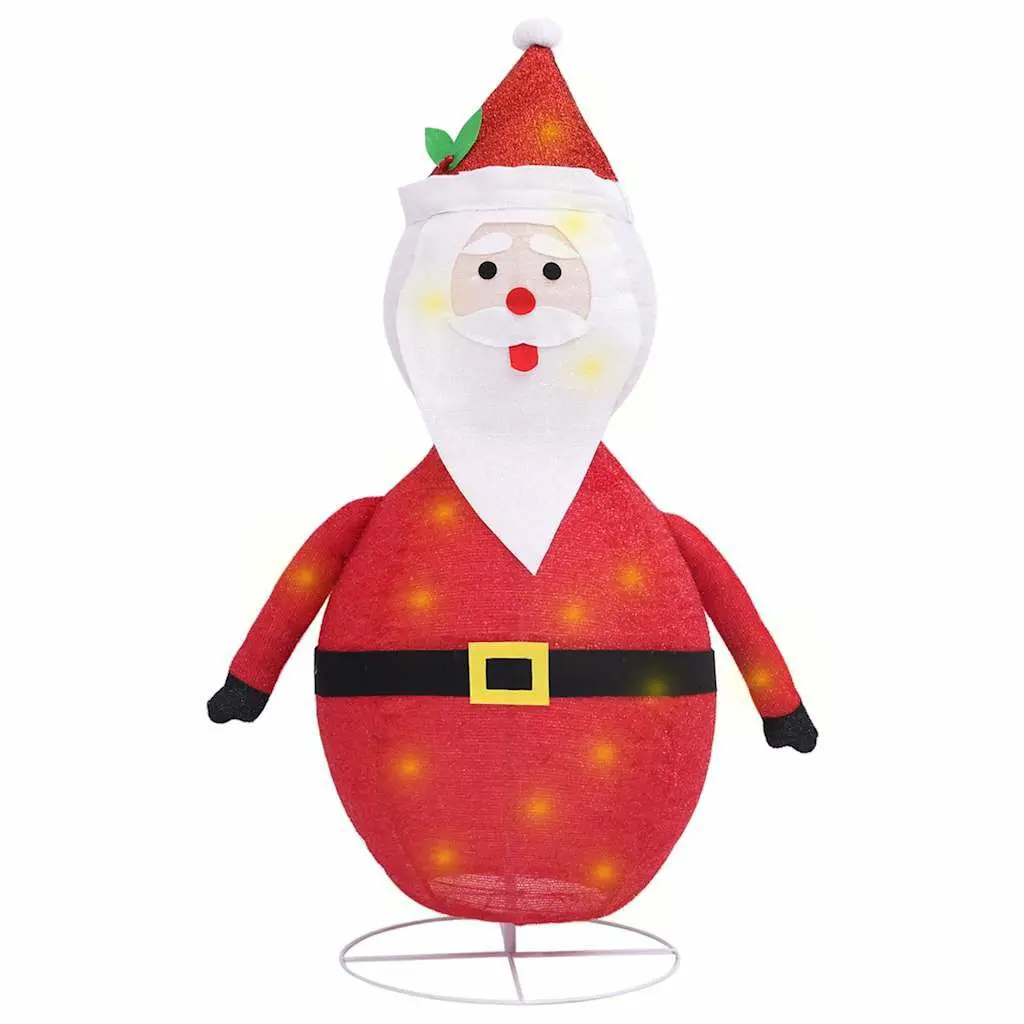 Decorative Christmas Santa Claus Figure LED Premium Fabric 3 Feet Holiday Decor