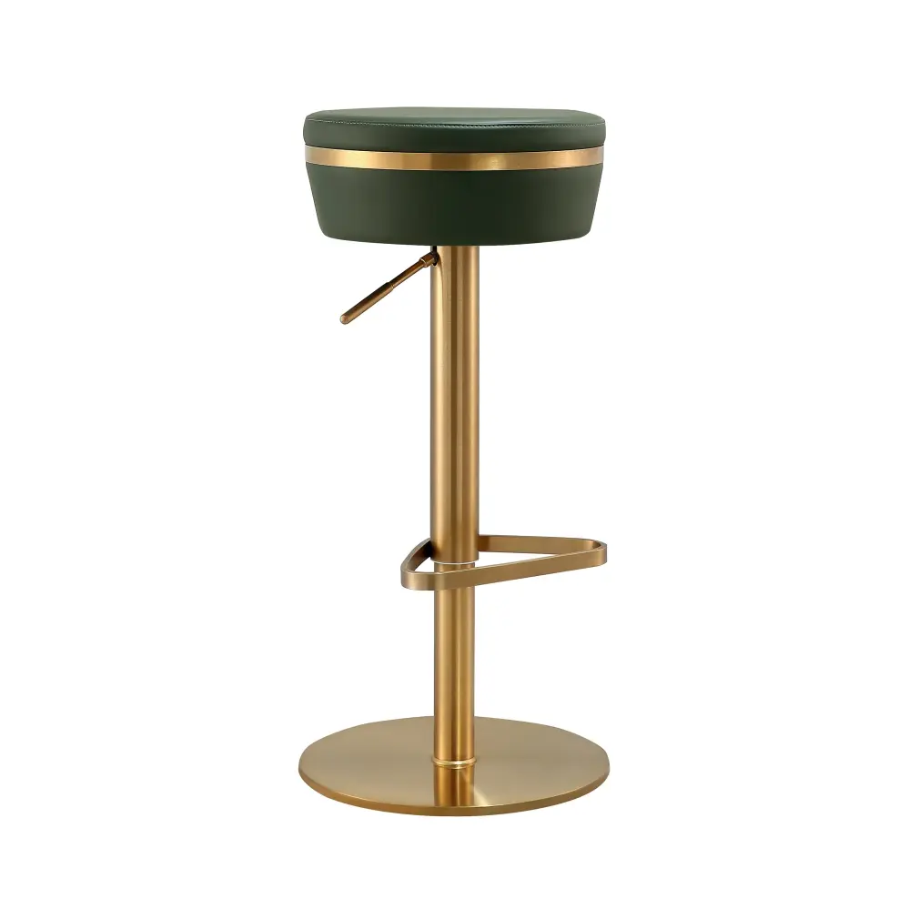 Astro Malachite Green and Aurum Adjustable Stool - UK - 16" Diameter