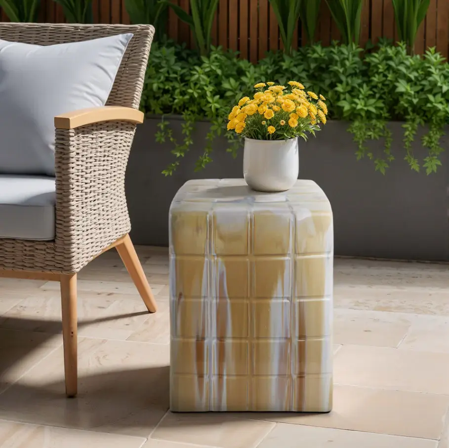 Wrought Iron Bellevue Square Garden Stool