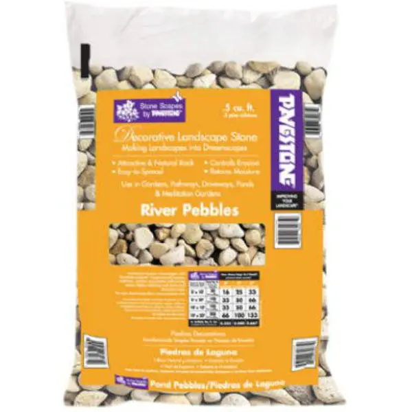Pavestone 54250 River Pebbles 0.5 Cu Ft Landscaping and Decorative Use