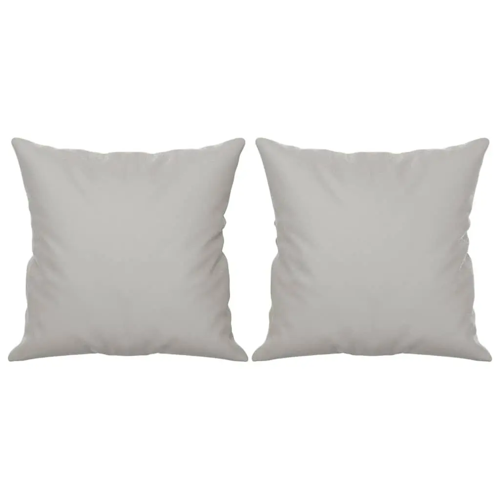 Light Gray Throw Pillows Set 2 15.7x15.7 Inches Microfiber Fabric Decorative Pillows